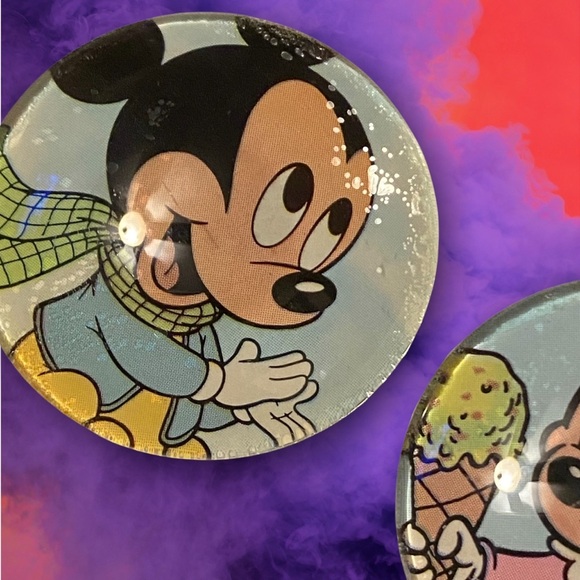 Set/4 𝑯𝒂𝒏𝒅𝒎𝒂𝒅𝒆 Disney Baby Magnets Cabochons Gift! - Picture 4 of 16